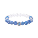 Exquisites Armband aus kristallblauen Perlen