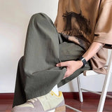 American Style Embroidered Ice Silk Trousers