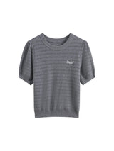 Women Hip Hop Versatile Hollow Texture Knitted T-Shirt