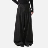 Luxury Old Money Style Pleated Wide Leg Pants