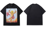 グラフィティエンジェルグラフィックオーバーサイズカジュアルTシャツ