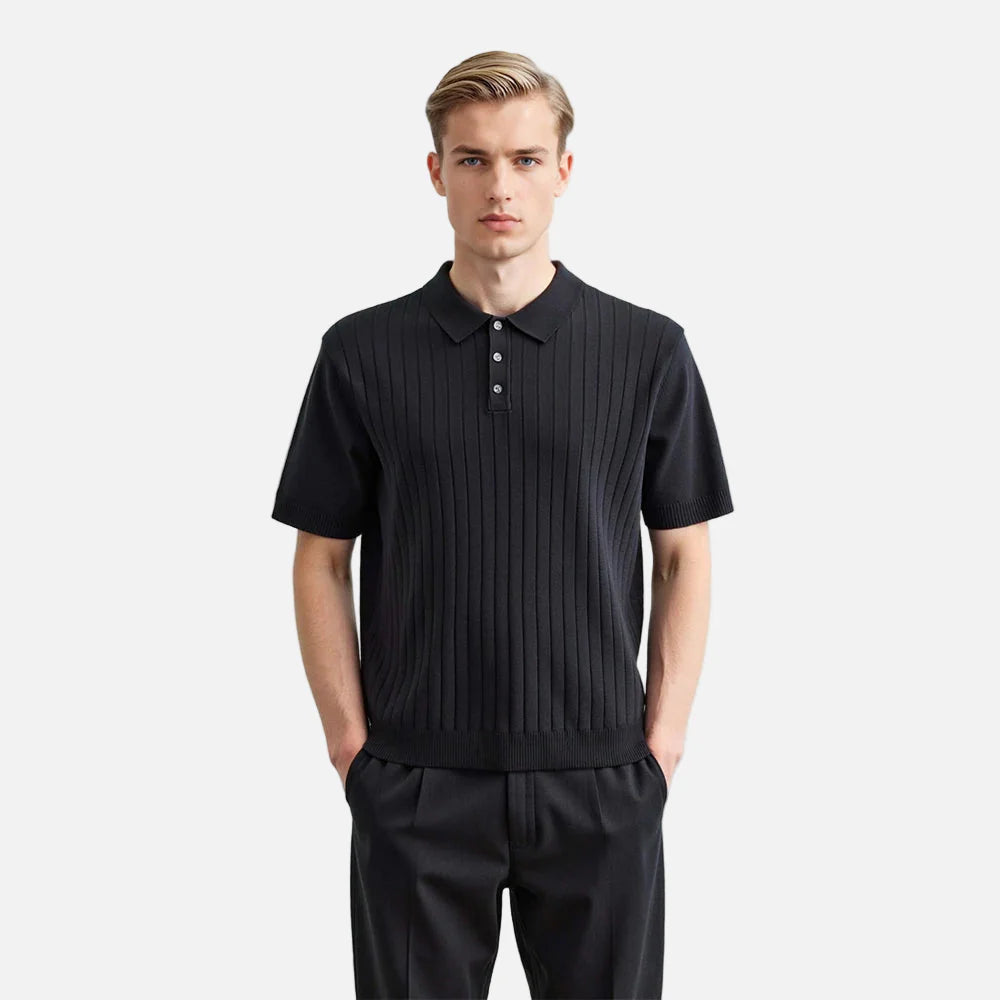 Summer American Style Striped Polo T-Shirt