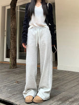 Streetwear Vintage High Waist Casual Lace-Up Sweatpants
