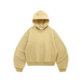 Short Curved Hem Men’s Fleece Hoodie Sweatshirt