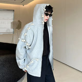 Embellished Zip-up Hoodie
