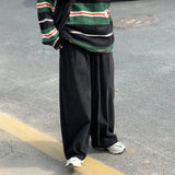 Streetwear Hip Hop Wide Leg Solid Color Pants