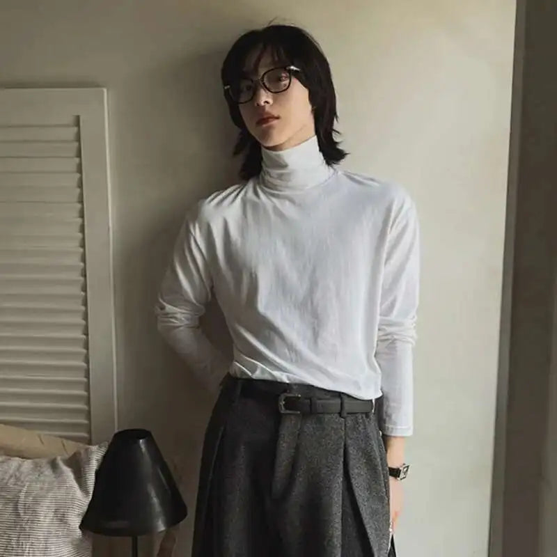 Y2K High Collar Long-sleeved T-shirt
