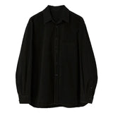 Chic Oversized Black Denim Jacket