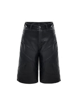 Handsome Black PU Leather Knee Jorts