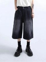 Vintage Cool High Waist Baggy Denim Short