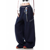Comfortable Y2K Gothic Letter Print Oversized Sweatpants