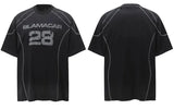 ゴシックグランジグラフィックプリントアーバンスポーツTシャツ