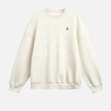 Embroidery Color Block Letter crewneck Sweatshirt