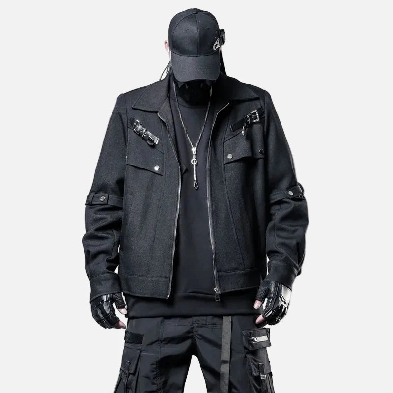 Lässige Motorradjacke im edgy Rock-Stil