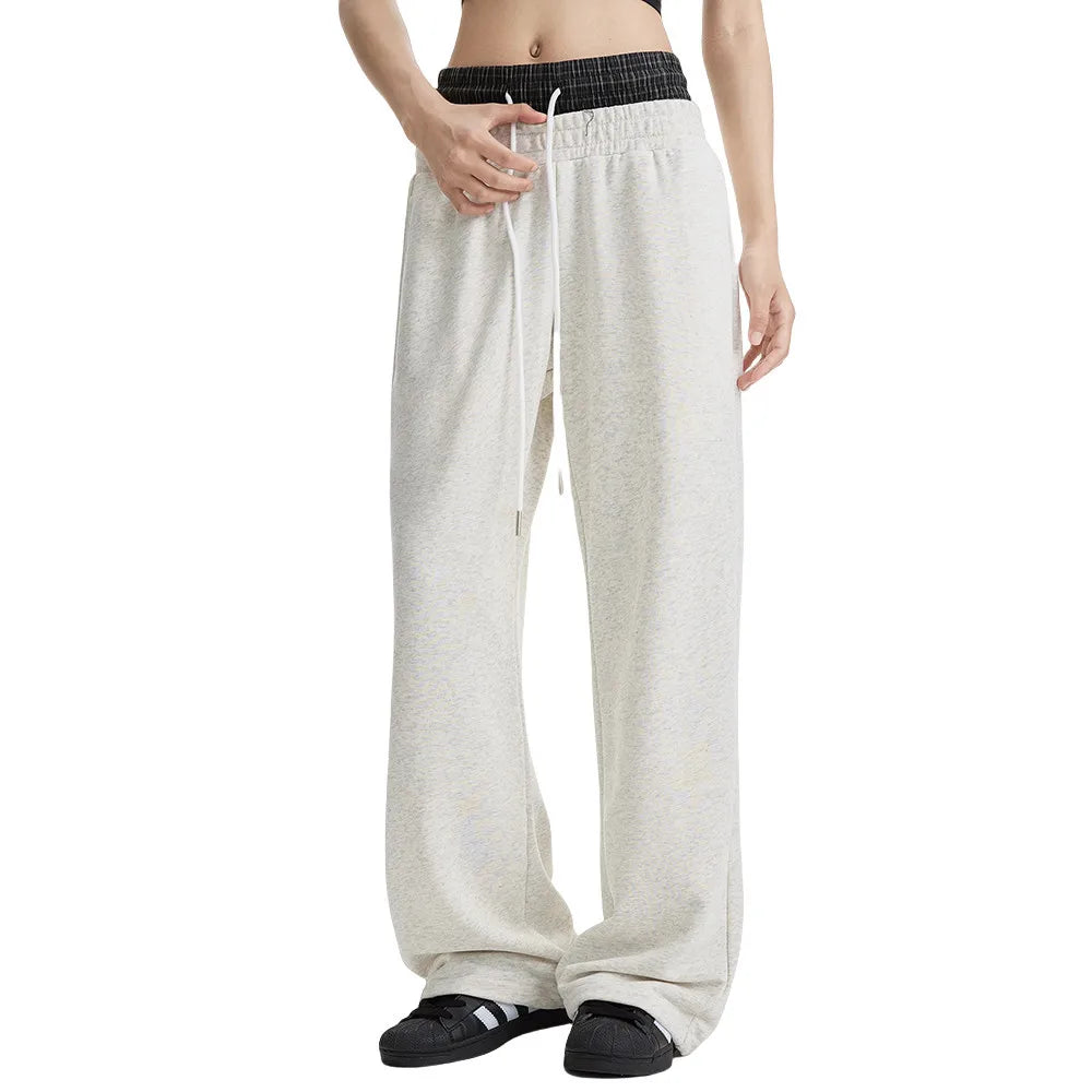 Modern Spliced Two-Piece Elastic Waist Jogger