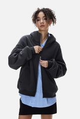 Warm Double Zip Hip Hop Hooded Sweatshirt