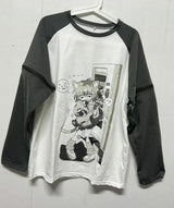 Detachable Sleeve Kawaii Cat Print T-Shirt