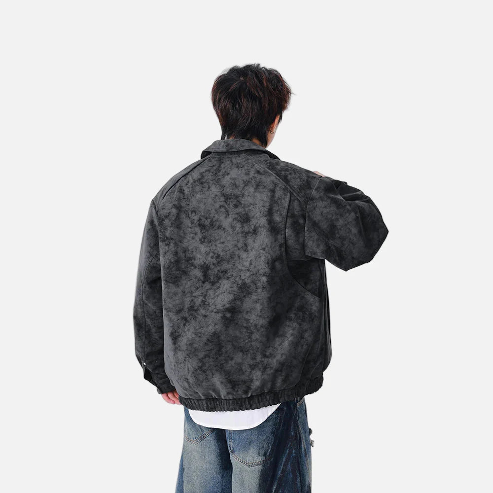 Winter Stylish Distressed Button-Up Leather Jacket
