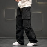 Neutral Loose Fit Wide Leg Cargo Pants