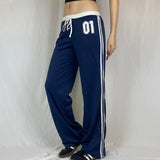 Y2K Wide-Leg Athletic Sweatpants