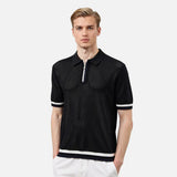 Breathable Striped Slim Fit Polo T-Shirt