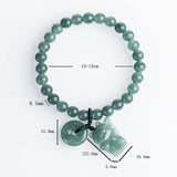 Talisman Blue Jadeite Fortune Cat Bracelet