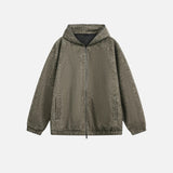 Lässiger Oversize-Stil Mohair-Mischjacke