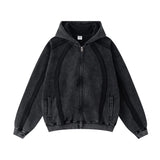 Vintage Retro Fleece Zip-Up Sweatshirt
