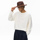 Cozy Lazy Style Relaxed Fit Long Sleeve T-Shirt