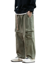 Wide-Leg Cargo Pants
