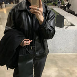 Long-lasting Retro Loose British Leather Jacket