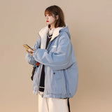 レディース 冬用 厚手 ラムウール フード付きジャケット