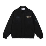 American Style Retro Racing Lapel Hip Hop Jacket