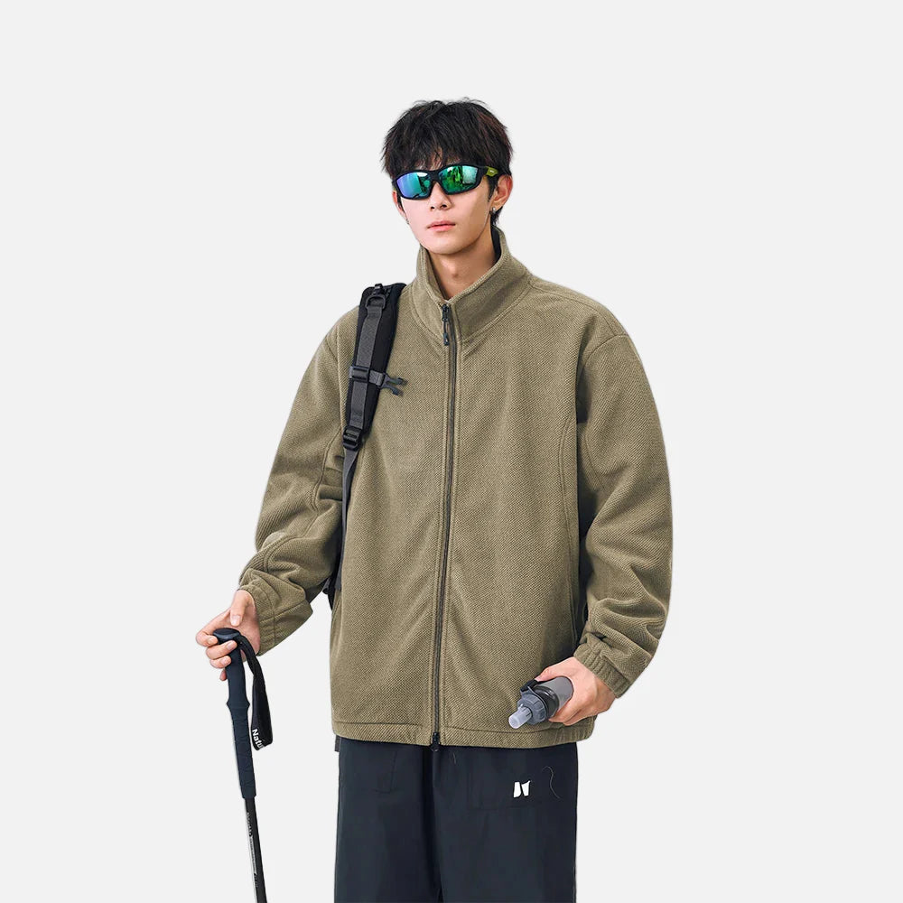 Warm Comfortable Casual Full Zip Fleece Jacket