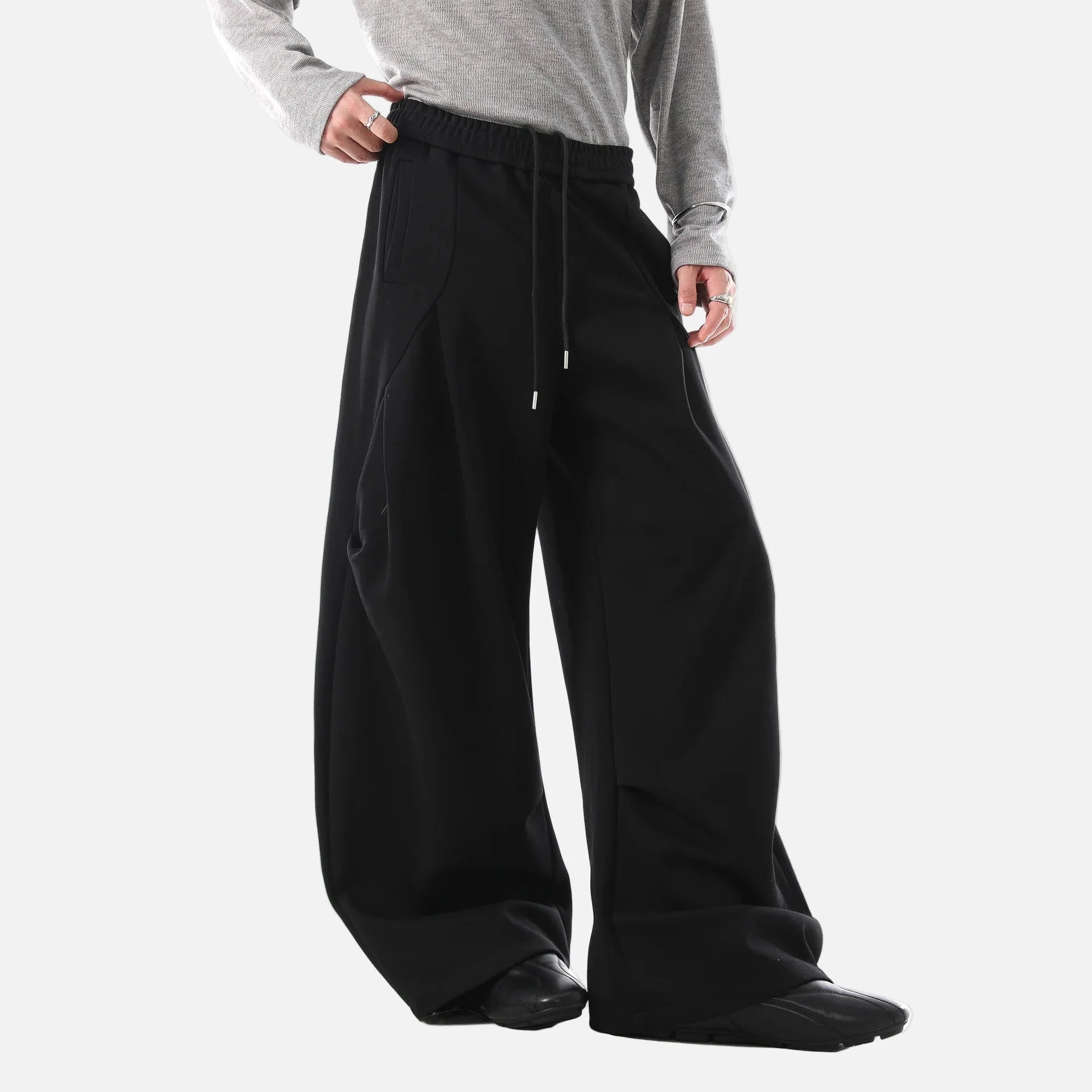 Effortless Elastic Waist Lantern Baggy Jogger