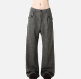 Retro Business Casual Straight Leg Pants