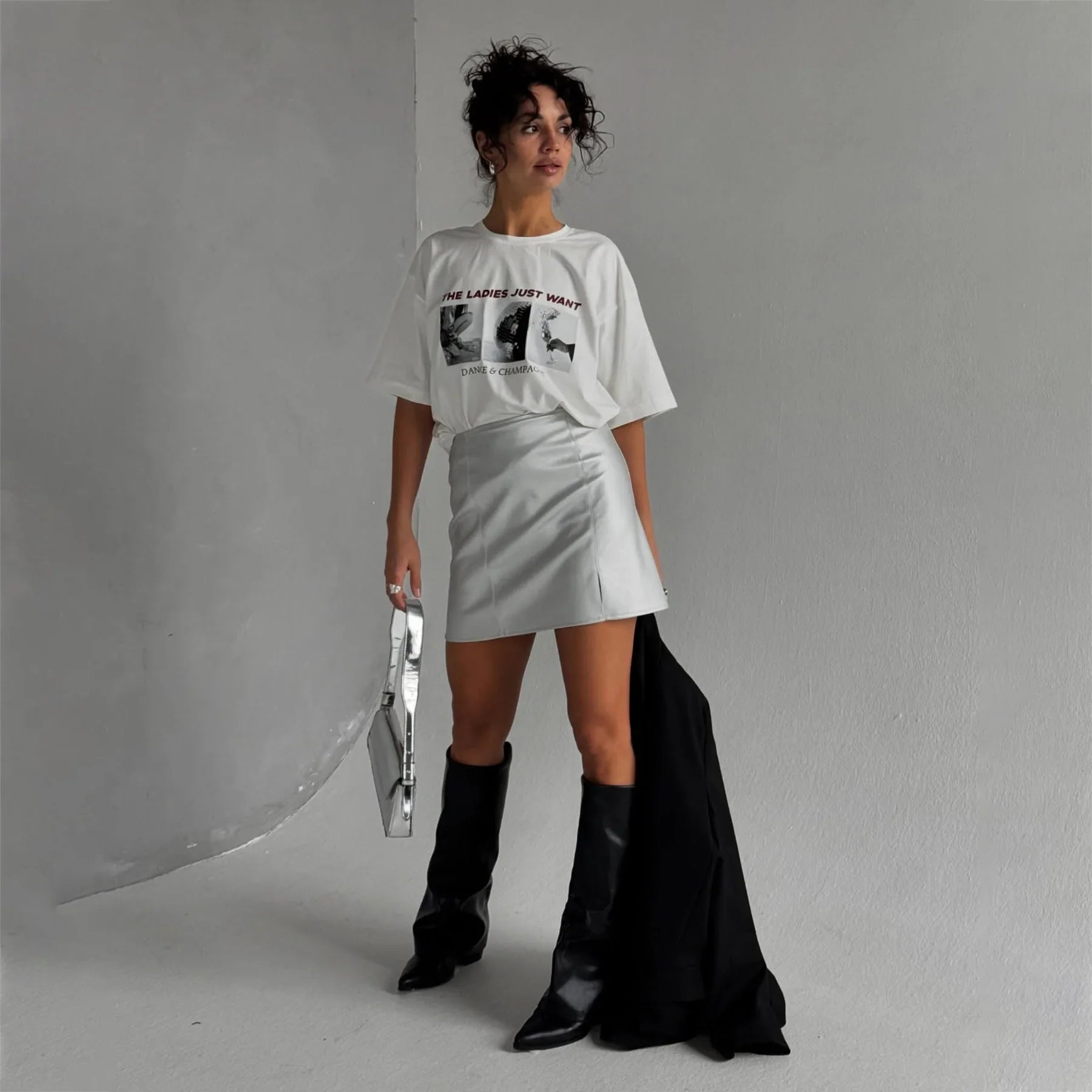 Soft Touch Letter Print Graphic T-Shirt