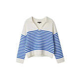 Stylish Striped Winter Knit Pullover Sweater