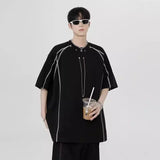 Streetwear Breathable American Black Short Sleeve T-Shirt