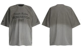 Stylisches Y2K Grunge Grafik-Tie-Dye-Zerrissenes T-Shirt
