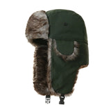 Faux Fur Lined Trapper Hat