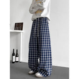 Oversized Herren-Streetwear-Hose mit Karomuster