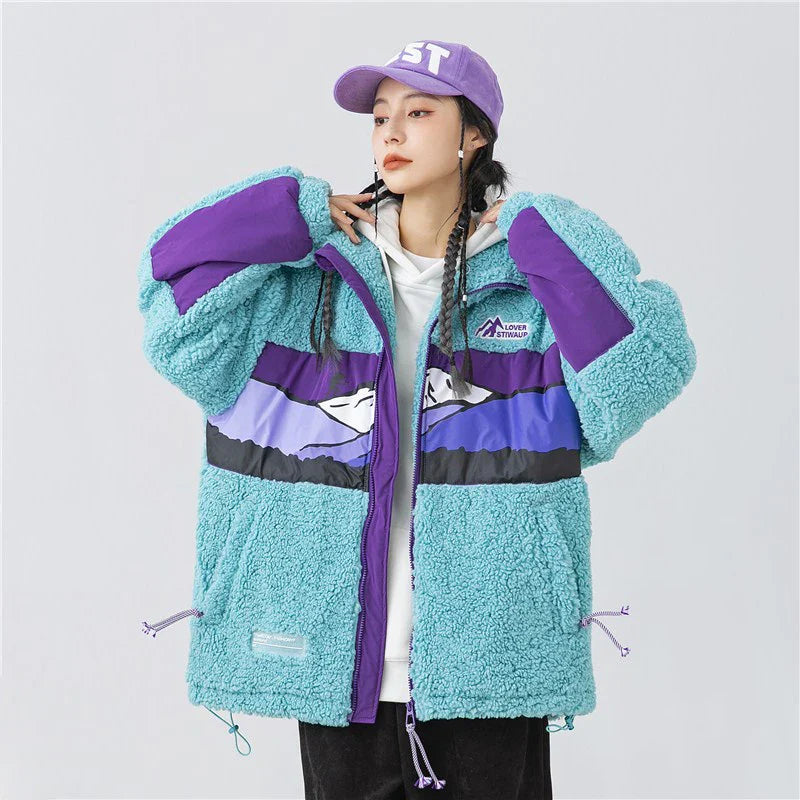 Parkas d'hiver chaudes et moelleuses en polaire