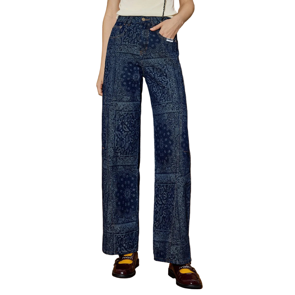 Vintage Washed Wide-Leg Jeans