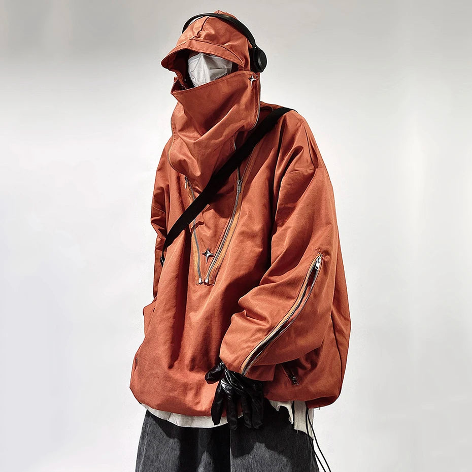 Herren Techwear Kapuzenjacke