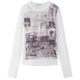 Y2K Korean Graphic Print T-Shirt