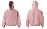 Breathable Suede Multi Zipper Hooded Sweatshirt