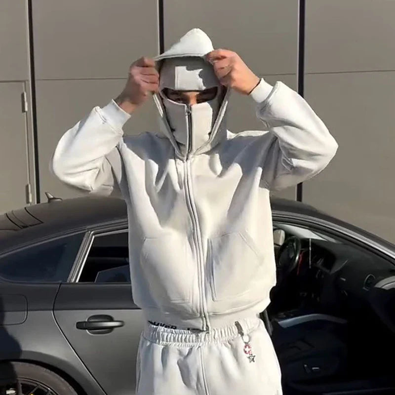 Ninja Style Hooded Zipper Sweatshirt
