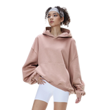 Short Curved Hem Men’s Fleece Hoodie Sweatshirt