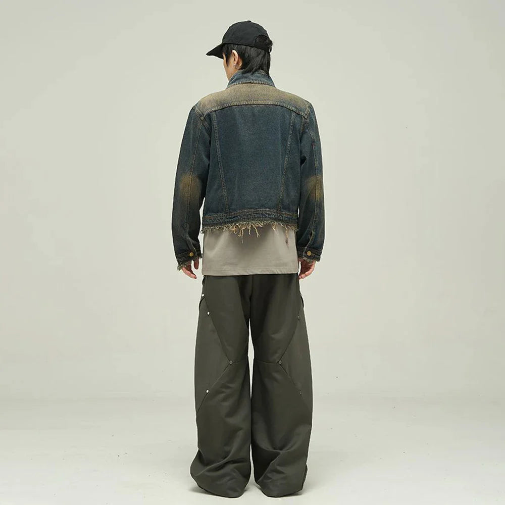 High-Quality Vintage Motorcycle Denim Jacket